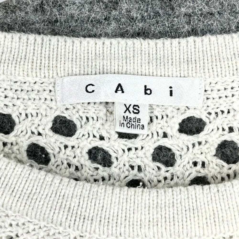 Cabi Womens Mesh Knit‎ Sweater XS boho coastalcore breezy essential chic layer